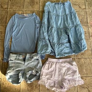 PacSun Light Blue Kids Denim Shorts